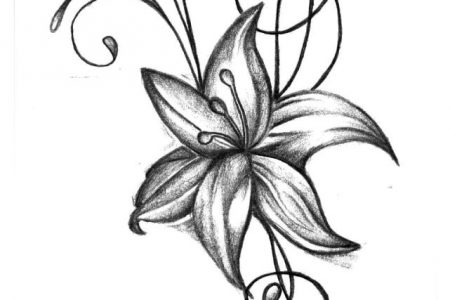 Dibujos de flores de cuatro petalos a4