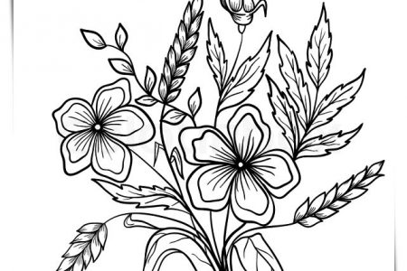 140 dibujos de flores para Colorear - Dibujo imágenes - Dibujos de flores para colorear a4 Dibujos de flores para colorear a4