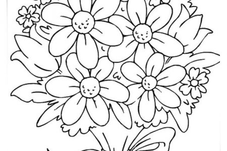 140 dibujos de flores para Colorear - Dibujo imágenes - Dibujos de flores y corazones a4 Dibujos de flores y corazones a4
