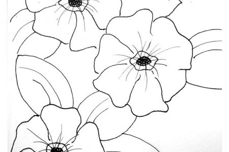 140 dibujos de flores para Colorear - Dibujo imágenes - Dibujos flores pequeñas a4 Dibujos flores pequeñas a4