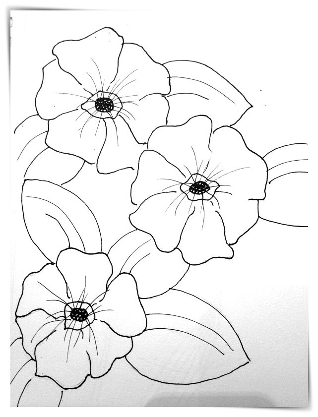 Dibujos flores pequeñas a4