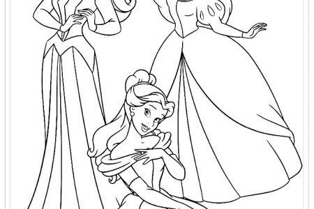 dibujos a color de princesas disney