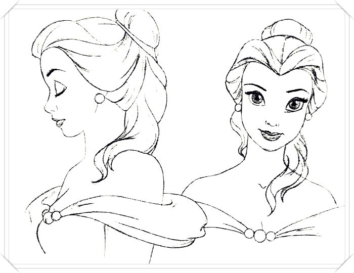 dibujos a color de princesas