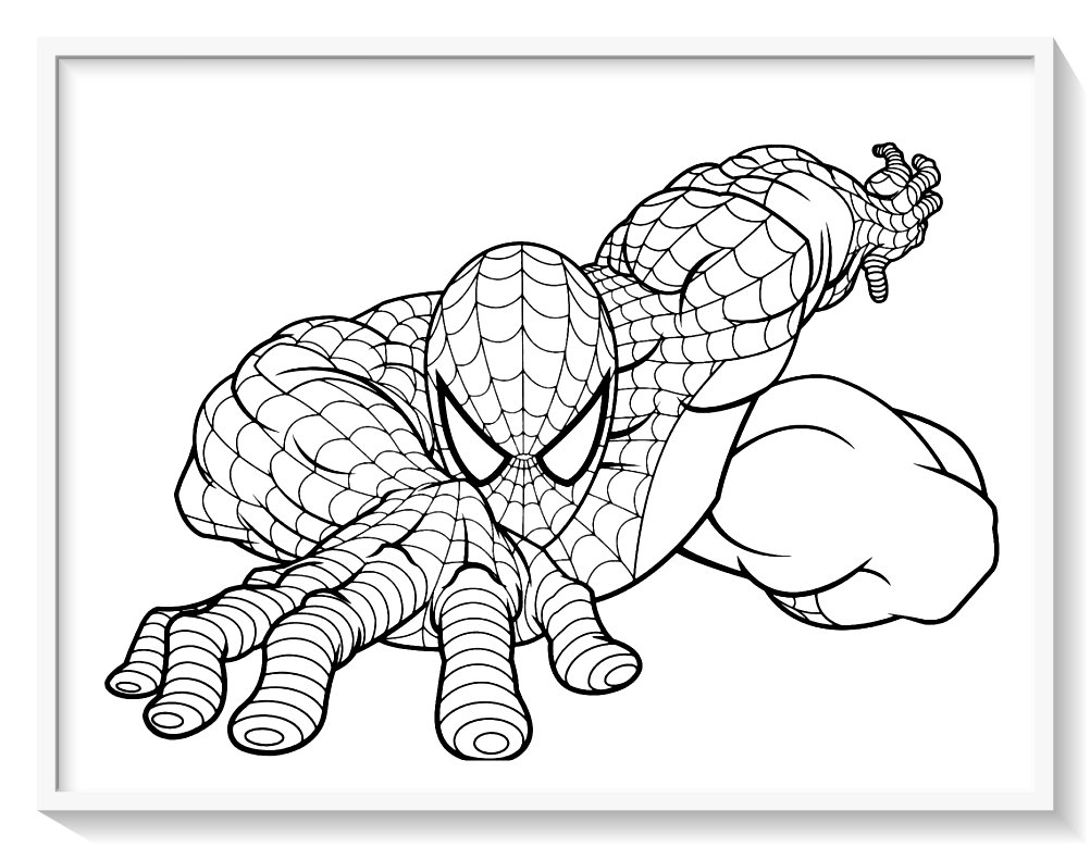 careta spiderman para colorear e imprimir