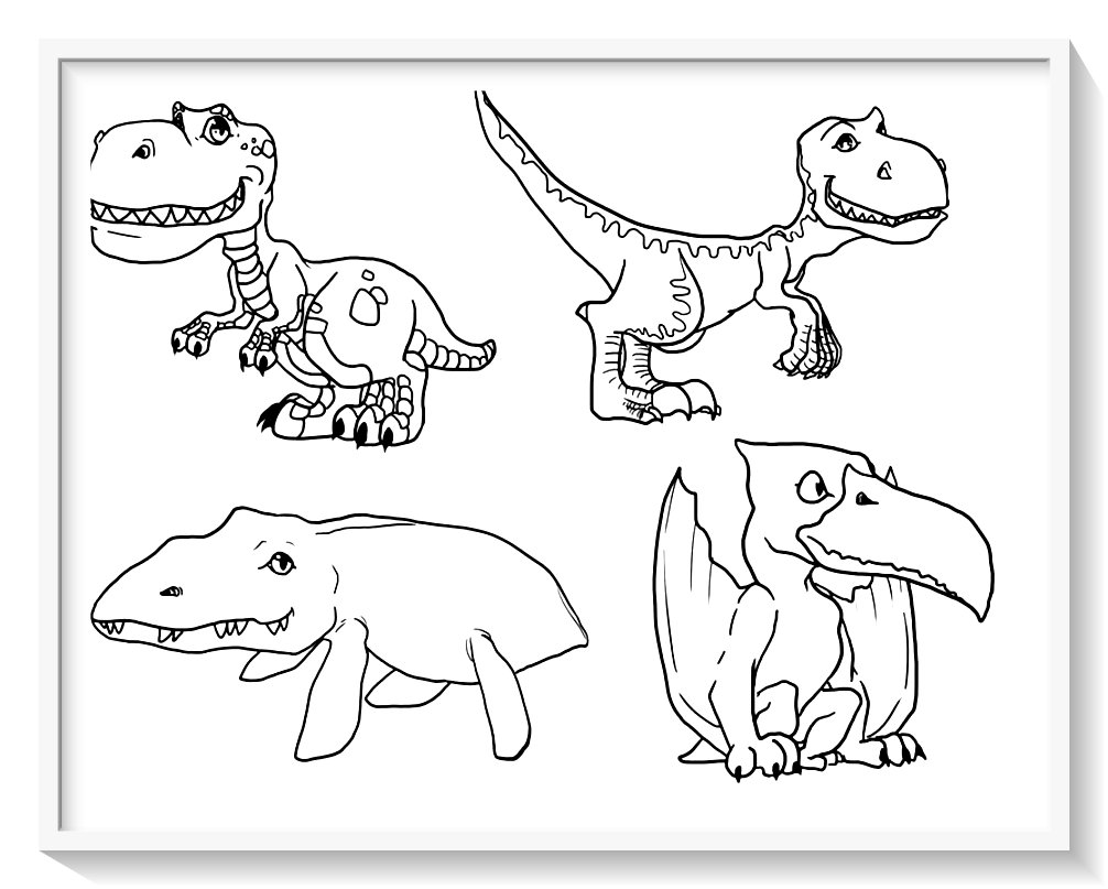 colorear dinosaurios del jurassic world