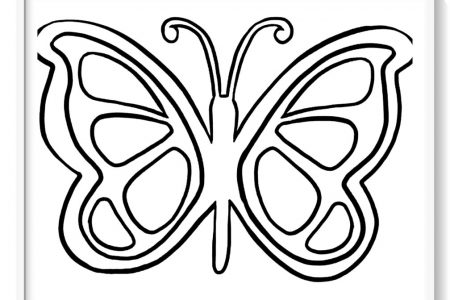 dibujos de mariposas para colorear faciles