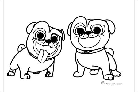 dibujos para colorear de perros bebes