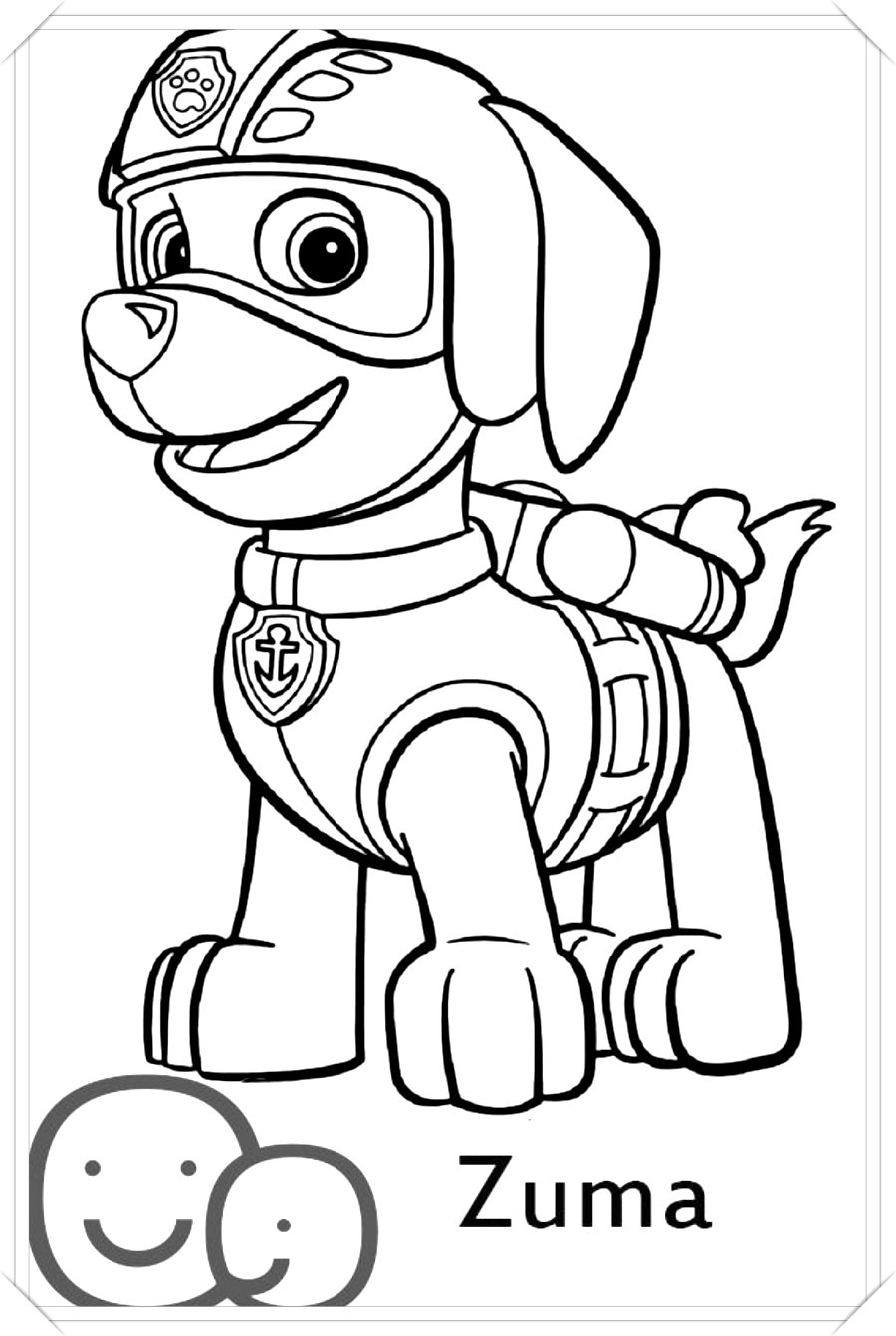 dibujos patrulla canina colorear online