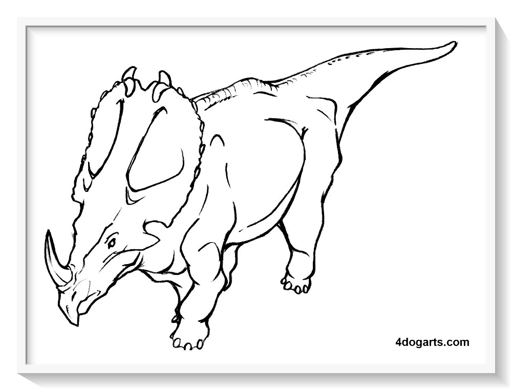 juegos de pintar dinosaurios triceratops