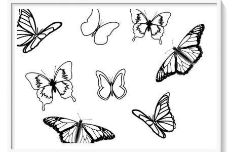 mariposas infantiles para colorear e imprimir