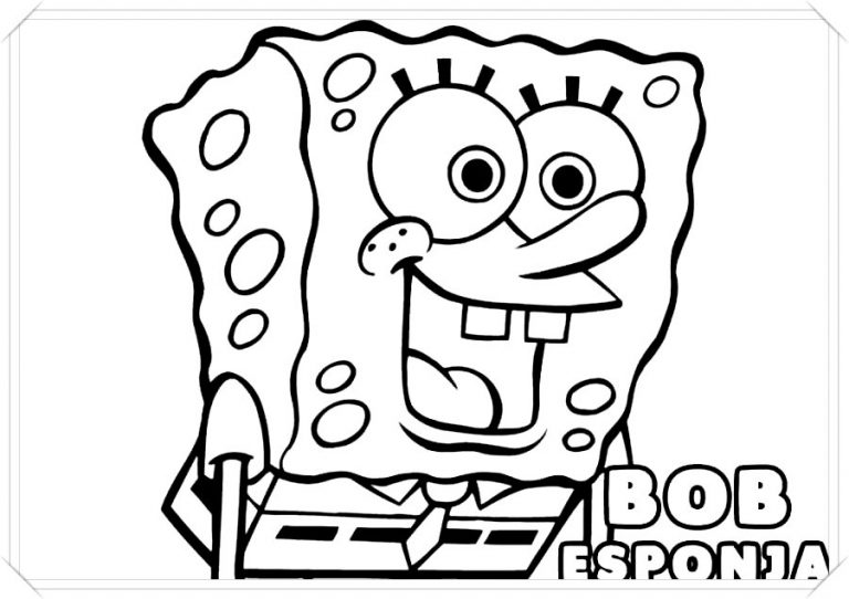 para colorear bob esponja sus amigos Dibujo imágenes