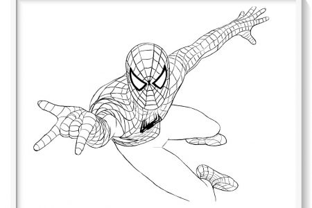spiderman animado para colorear