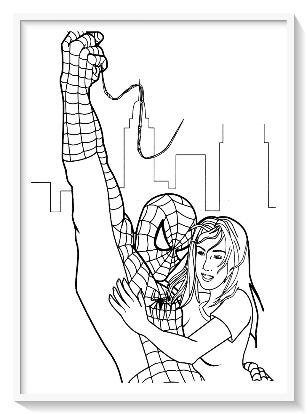 spiderman caricatura para colorear