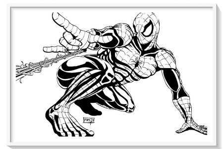 spiderman para colorear facil