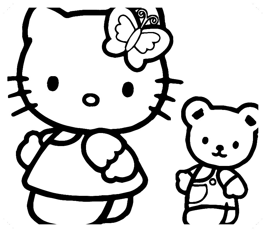 dibujos para colorear hello kitty gratis