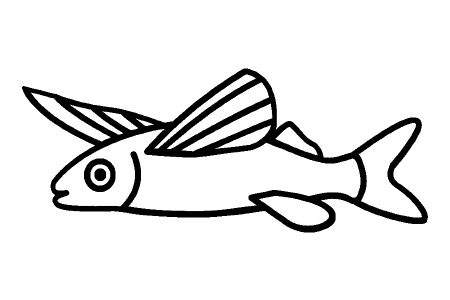 dibujos para imprimir y colorear peces