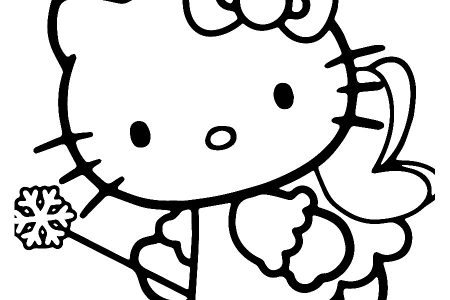 hello kitty para colorear navidad