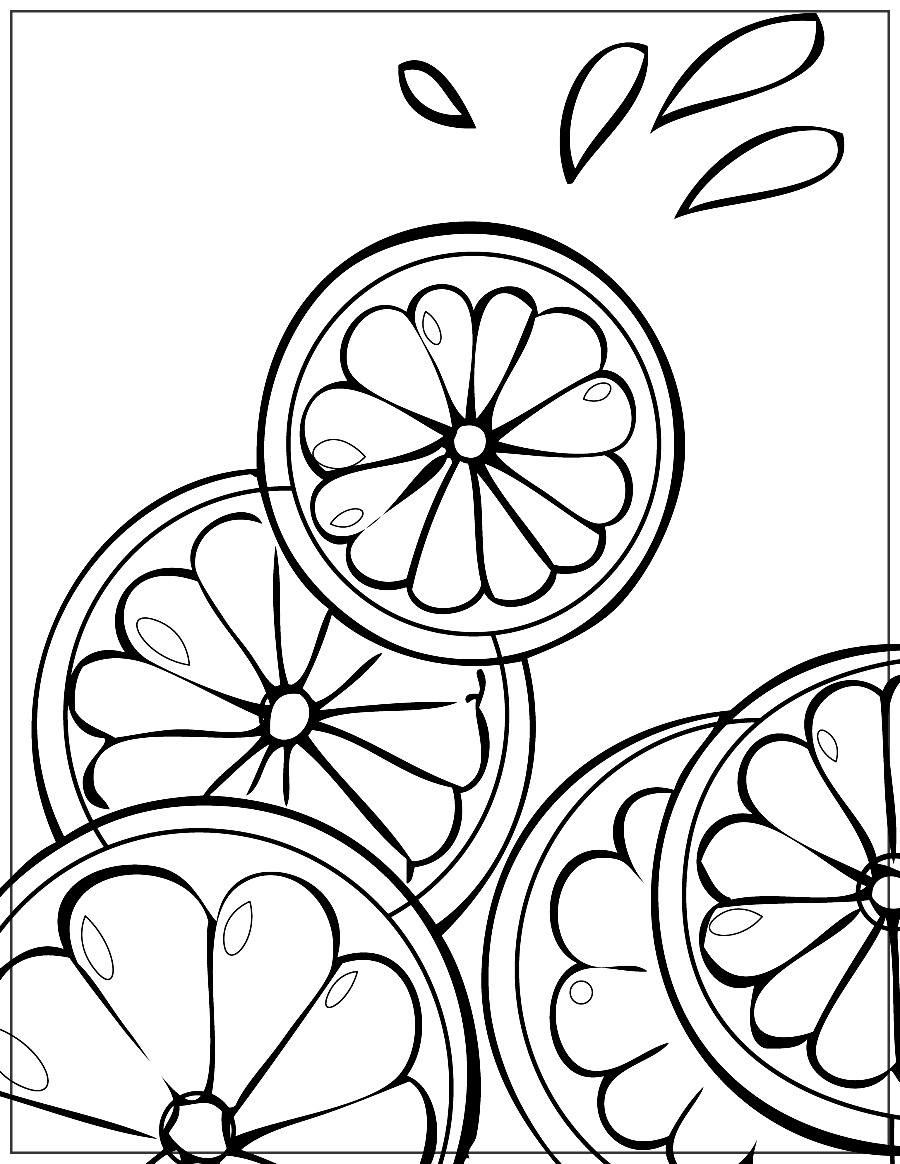 dibujos para colorear bodegones frutas