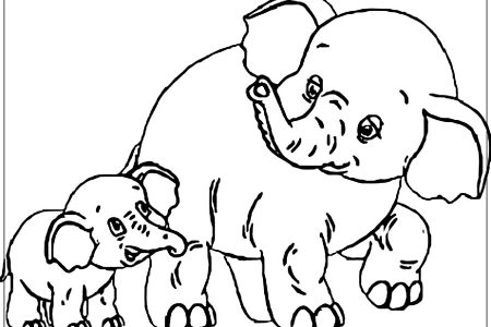 dibujos para colorear elefantes infantiles