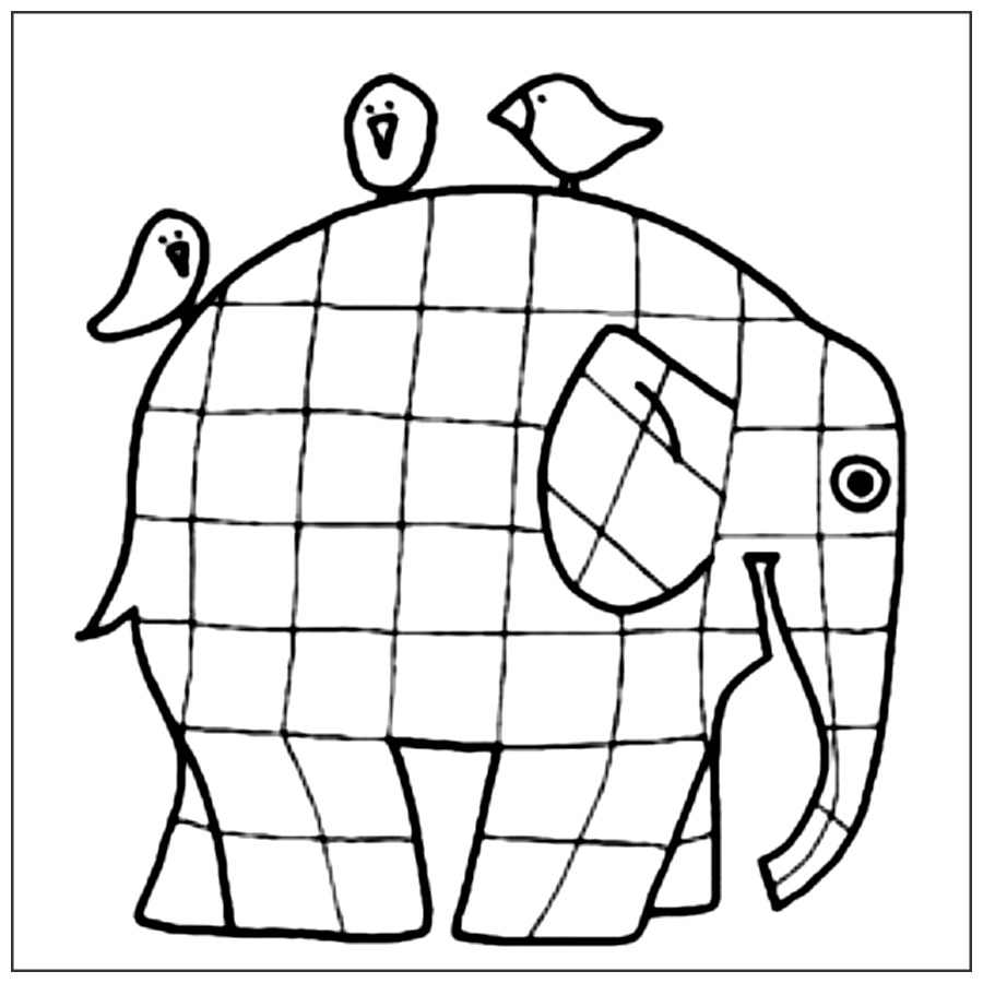 elefante colorear para niños