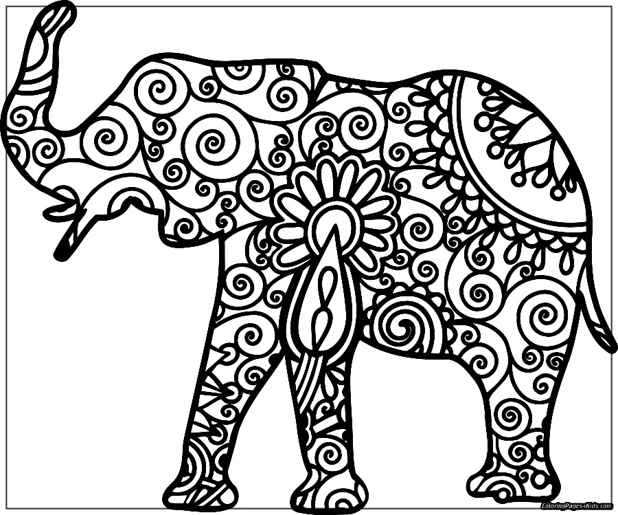 elefante colorear pdf