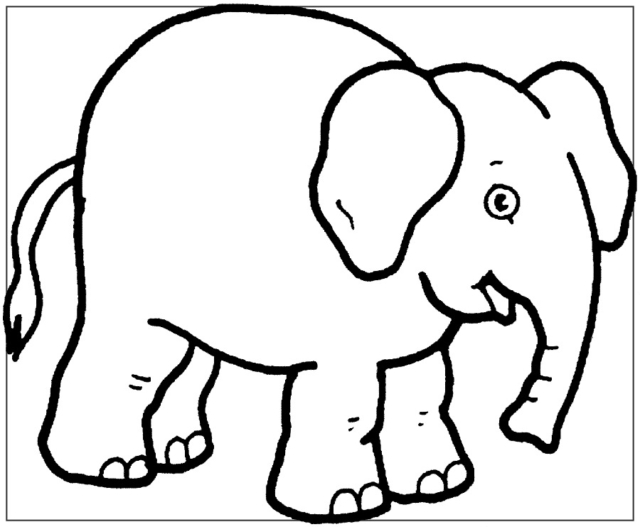 imagen para colorear elefantes