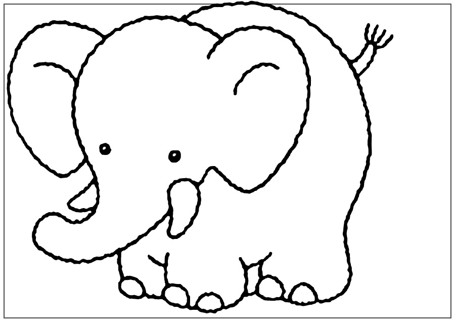 para colorear elefantes