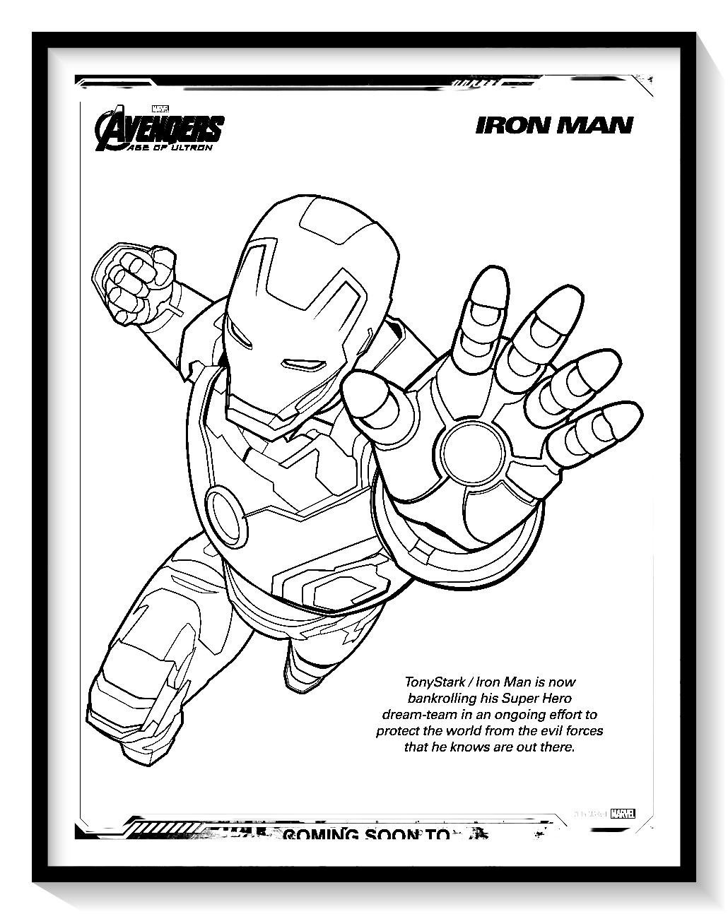 iron man para colorear infinity war