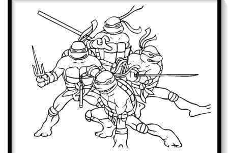 dibujos para colorear tortugas ninja para imprimir