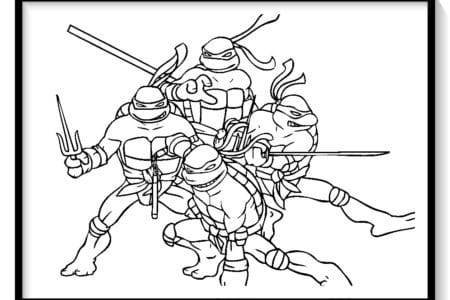 imagenes colorear tortugas ninja