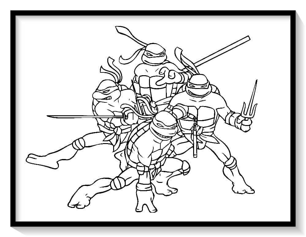 tortugas ninja para colorear pdf