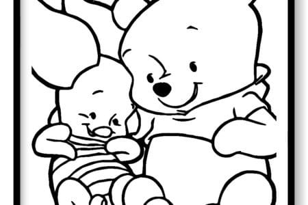 winnie pooh para colorear bebe