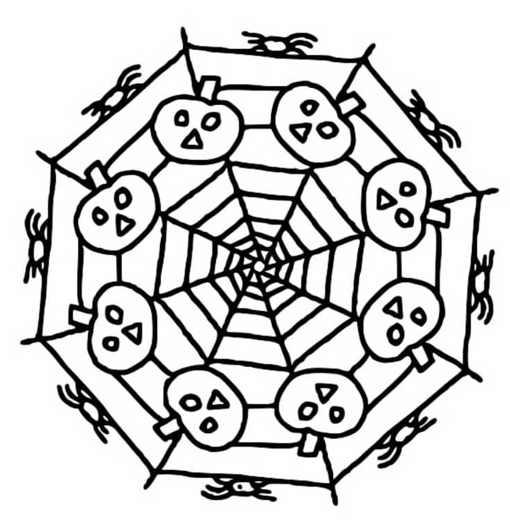 Dibujos de Mandalas de Halloween para Colorear