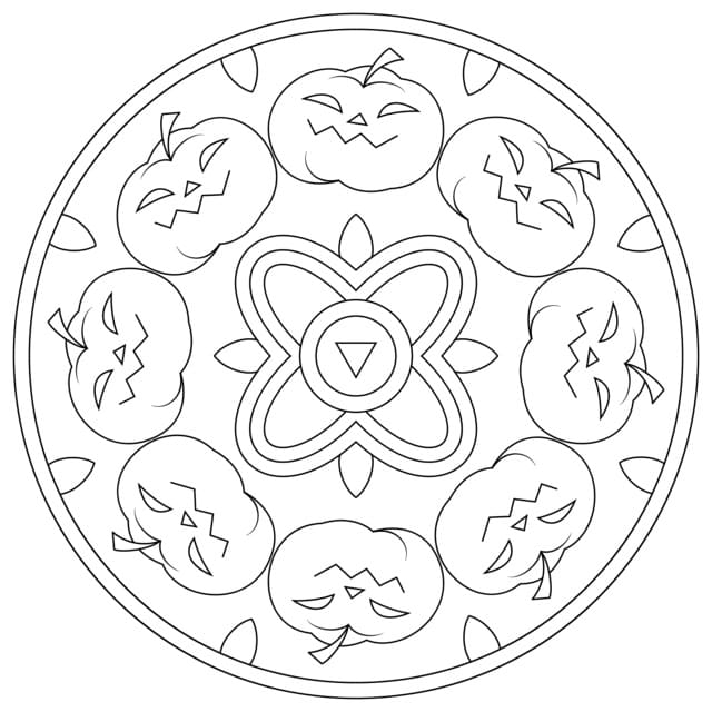 Dibujos de Mandalas de Halloween para Colorear