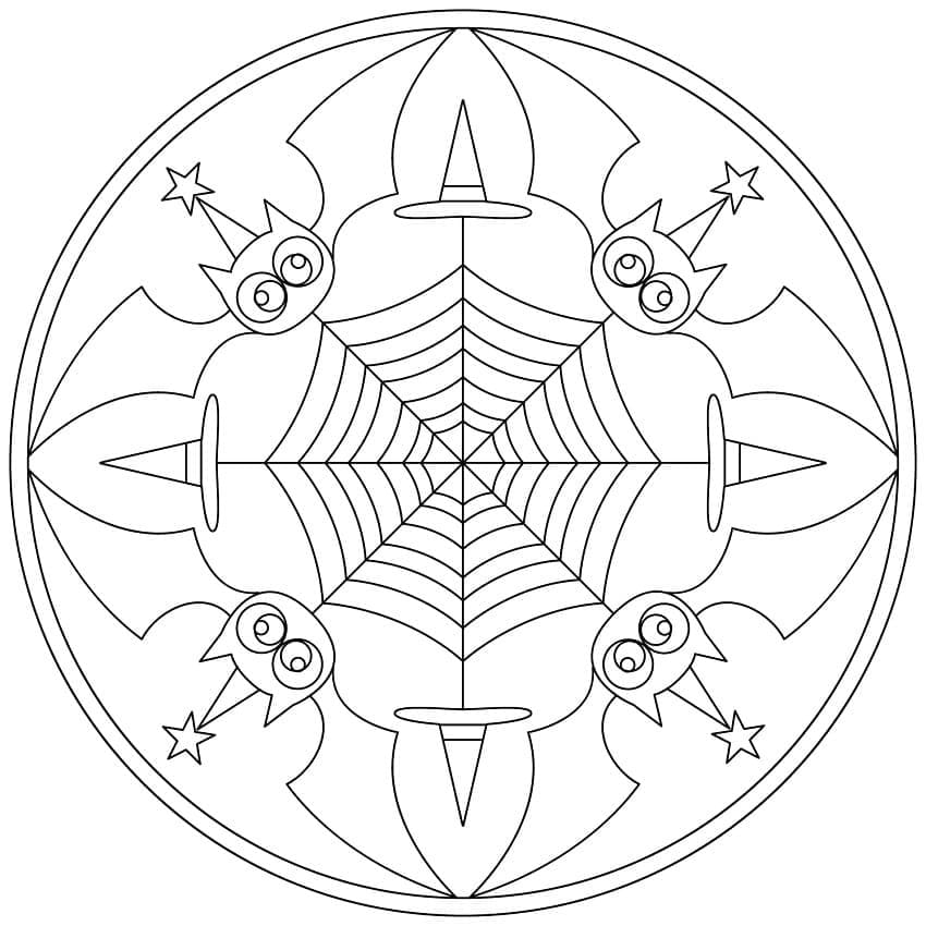 Dibujos de Mandalas de Halloween para Colorear