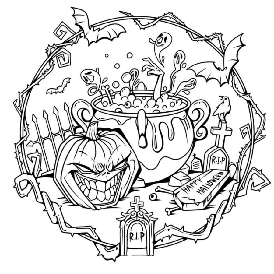 Dibujos de Mandalas de Halloween para Colorear