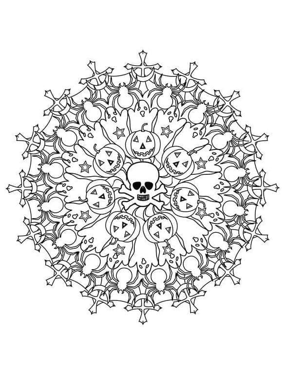 Dibujos de Mandalas de Halloween para Colorear