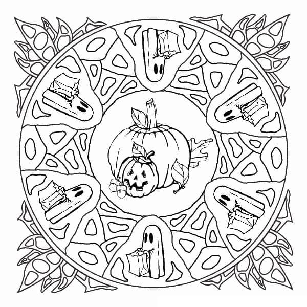 Dibujos de Mandalas de Halloween para Colorear