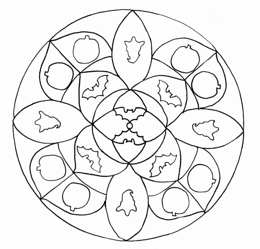Dibujos de Mandalas de Halloween para Colorear