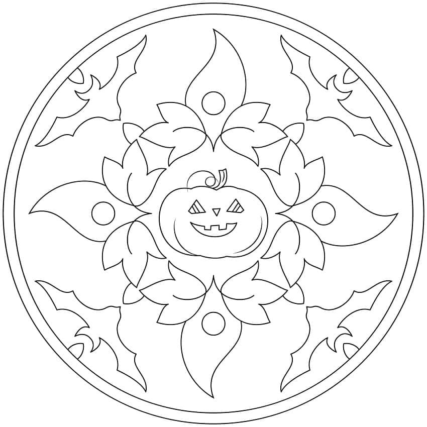 Dibujos de Mandalas de Halloween para Colorear