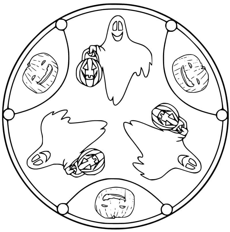 Dibujos de Mandalas de Halloween para Colorear