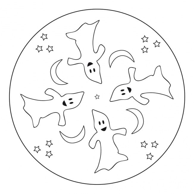 Dibujos de Mandalas de Halloween para Colorear