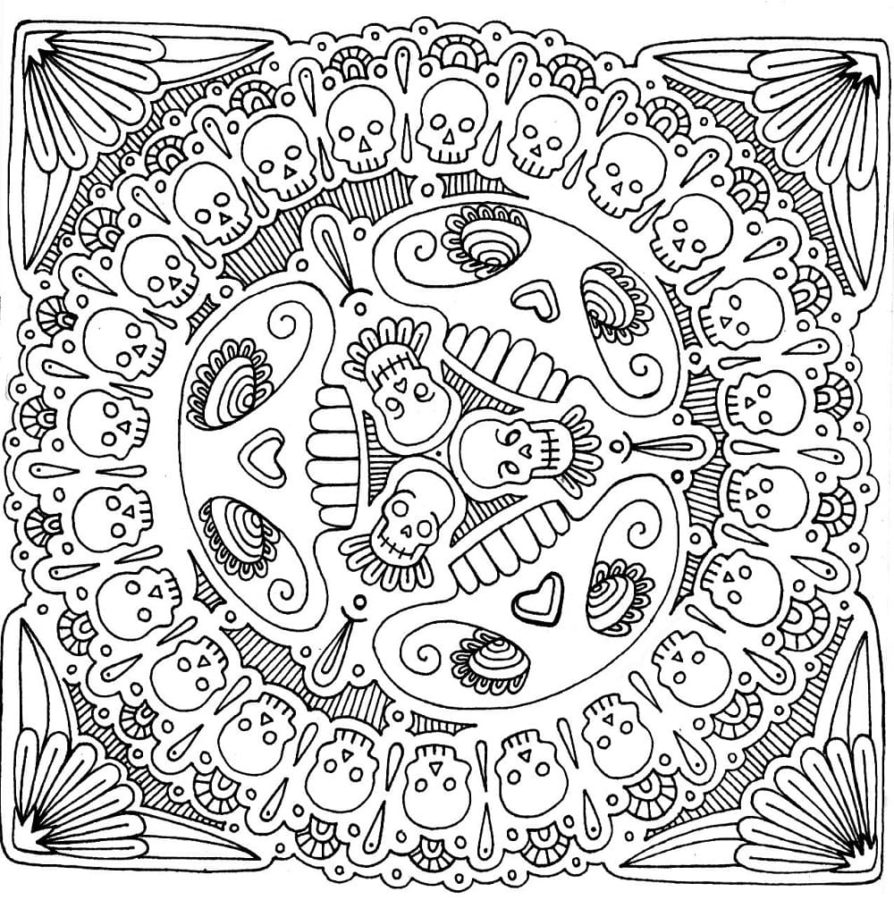 Dibujos de Mandalas de Halloween para Colorear