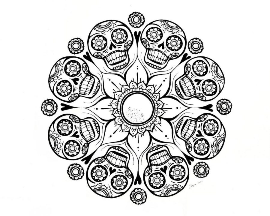 Dibujos de Mandalas de Halloween para Colorear