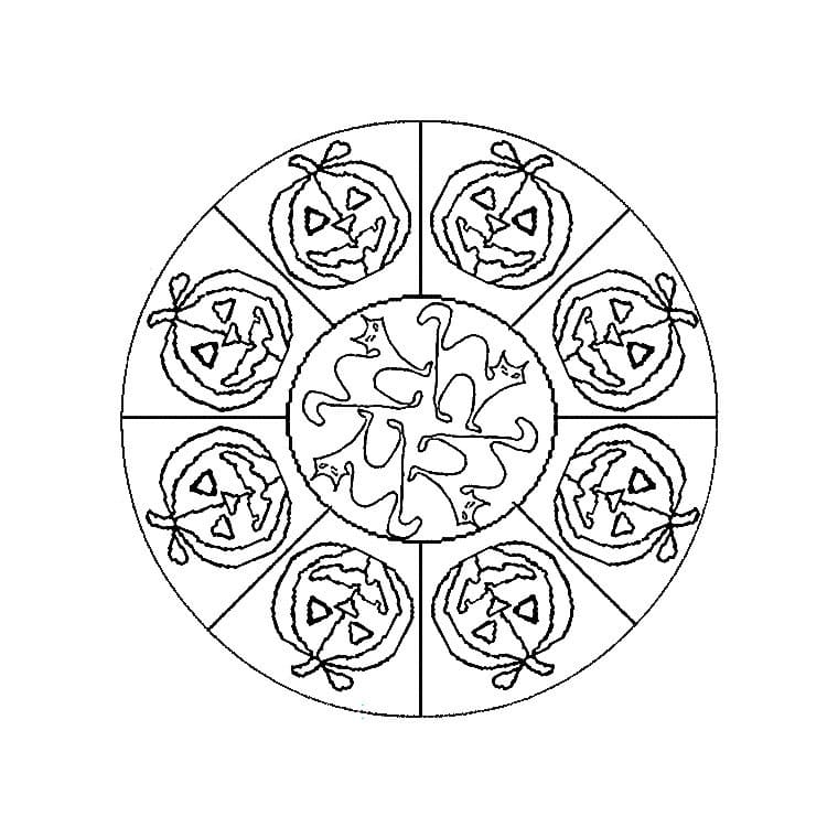Dibujos de Mandalas de Halloween para Colorear