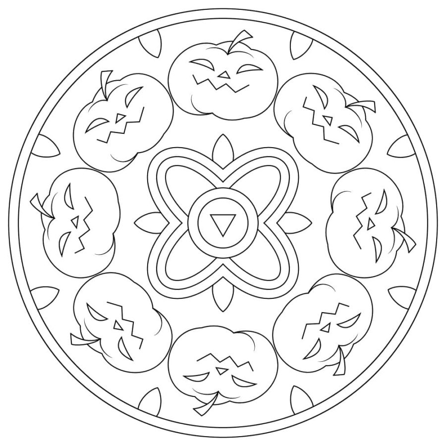 Dibujos de Mandalas de Halloween para Colorear