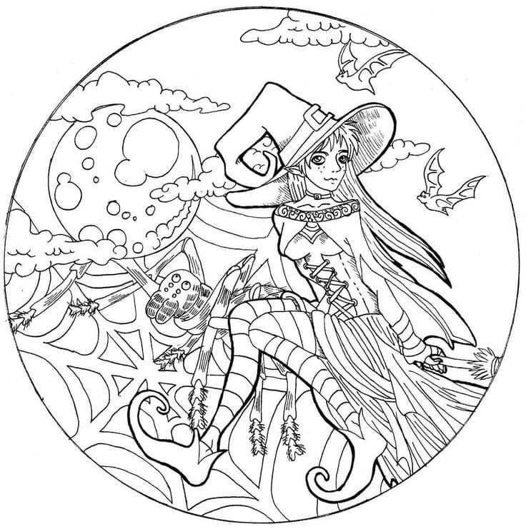 Dibujos de Mandalas de Halloween para Colorear