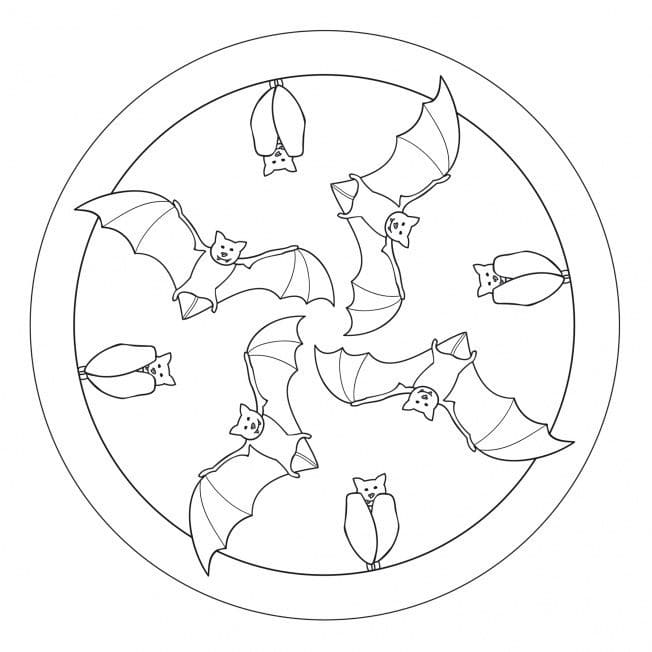 Dibujos de Mandalas de Halloween para Colorear