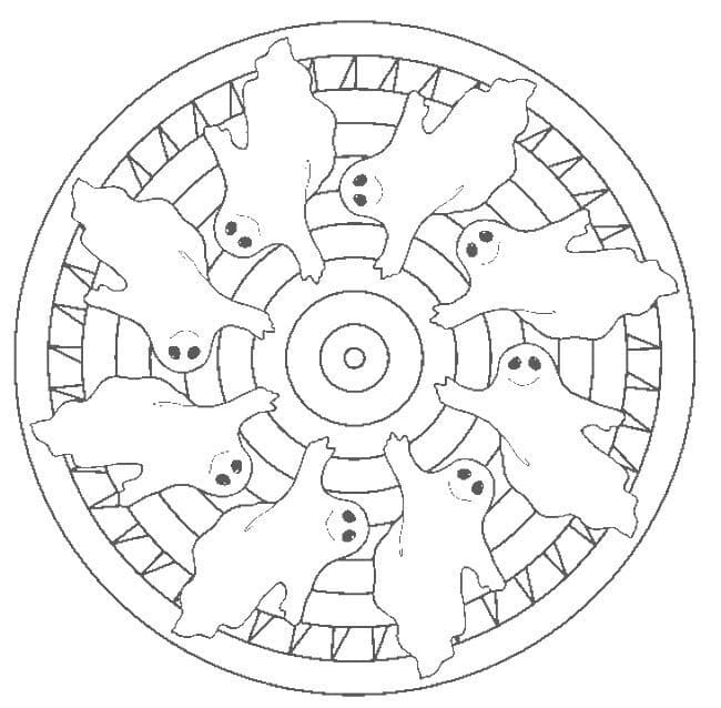 Dibujos de Mandalas de Halloween para Colorear