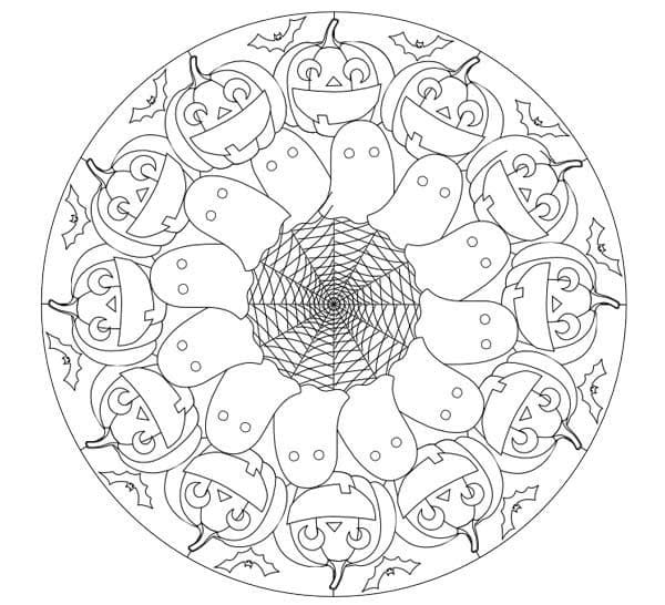 Dibujos de Mandalas de Halloween para Colorear